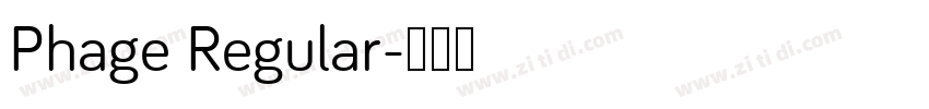 Phage Regular字体转换